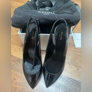 Celine authentic kitten heel slingbacks